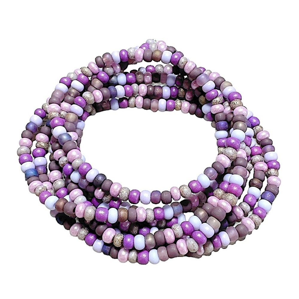 NWT Yukari Purple Hues Beaded Wrap Bracelet or Necklace​